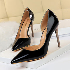 BIGTREE Shoes New Patent Leather Wonen Pumps Fashion Office Shoes Women Sexy High Heels Shoes Women's Wedding Shoes Party