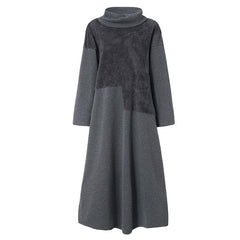 Fashion Women's Autumn Sundress ZANZEA 2019 Lace Patchwork Sweatshirts Dress Female Hoodies Plus Size Maxi Vestidos Pullover 5XL