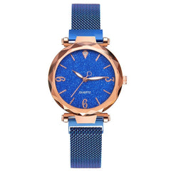 Rose Gold Women Watch 2019 Top Brand Luxury Magnetic Starry Sky Lady Wrist Watch Mesh Female Clock For Dropship relogio feminino