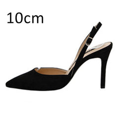 Women Pumps Sexy Summer Shoes High Heels Brand Woman Party Shoes Slingback Pointed Toe Buckle Strap Female Dress Shoes Plus Size